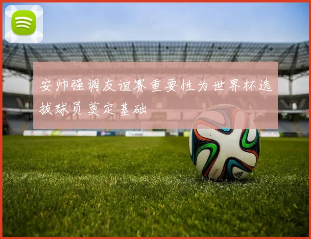 安帅强调友谊赛重要性为世界杯选拔球员奠定基础